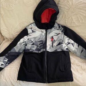 Swiss Tech Kids Puffer Jacket - Black, Gray, and Red